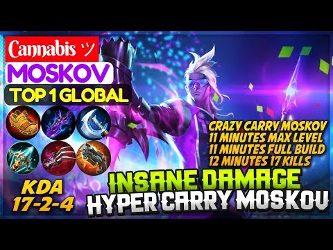 Insane Damage Hyper Carry Moskov [ Top 1 Global Moskov ] Cannabis ツ Moskov Mobile Legends