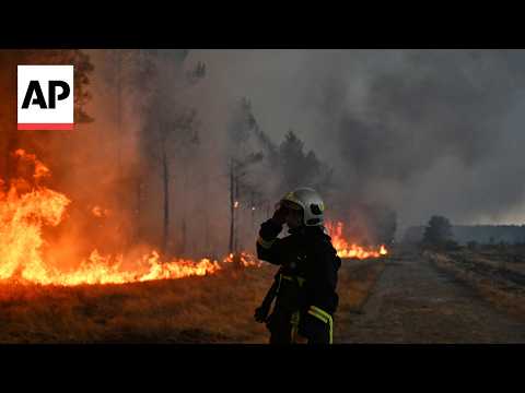 Video Thumbnail: France resident says raging wildfires have 'eaten everything' in their path