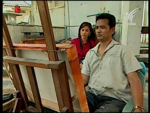 สอนศิลป์ [1-083] โดย อ.สำรอง จันทร์ทอง [สีน้ำมัน_ภาพเรือประมง]