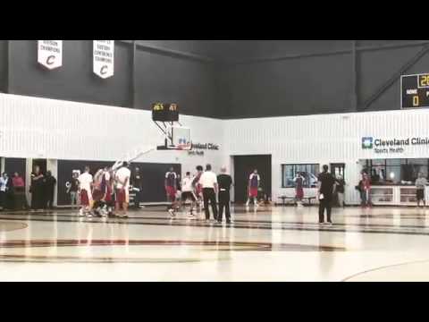 Matthew Delly to Joe Harris ball transition run in practice Cleveland Cavaliers