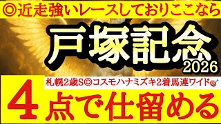 【戸塚記念2026】最終予想！！◎は前走から相手緩和で巻き返し濃厚のあの馬！
