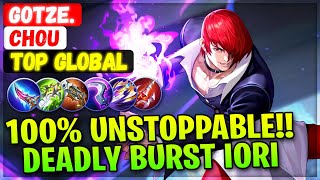 100% Unstoppable!! Deadly Burst Iori [ Top Global Chou ] Gotze. - Mobile Legends Emblem And Build