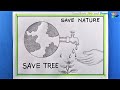 Save Nature Save Water || Poster Drawing easy with pencil