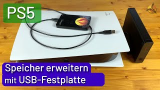 PS5 Speicher erweitern: Externe Festplatte / Laufwerk nutzen