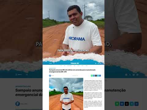 Tem mais trabalho chegando na BR-210, entre Caroebe e Jatapu! 🚜 #roraima #noticias