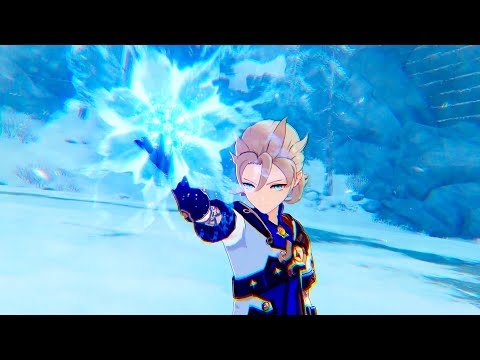 Genshin Impact - Cryo Albedo Fellflower Boss Fight (Update 2.3)