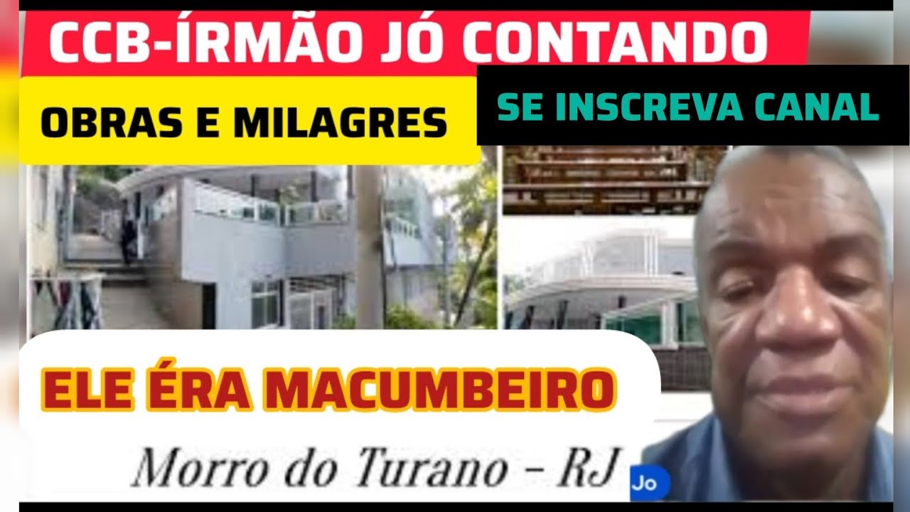 CCB- IRMÃO JÓ DO RIO DE JANEIRO /JAÚ- SP CONTANDO OBRAS E MILAGRES.