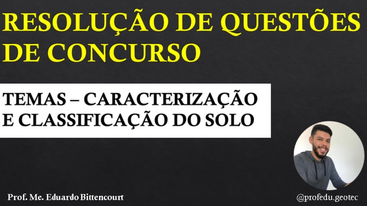CARACTERIZAÇÃO E CLASSIFICAÇÃO DO SOLO