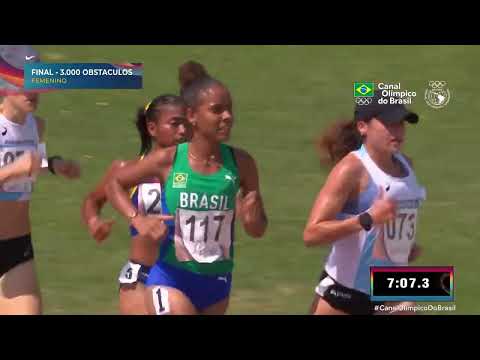 ASSUNÇÃO 2022 - Mirelle Leite conquista medalha de prata nos 3000m com obstáculos no Atletismo