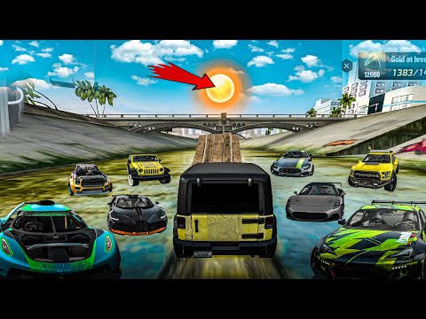 All Car Stunts Through Biggest Bridge // Extreme Car Driving Simulator // Cars Gameplay