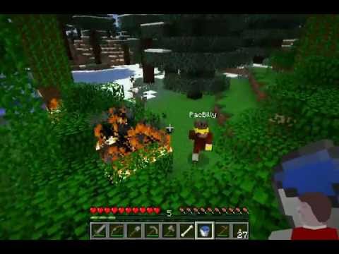 Jim and PacBilly play Minecraft - Part 10: Mine and Craft with Fire and Bucket