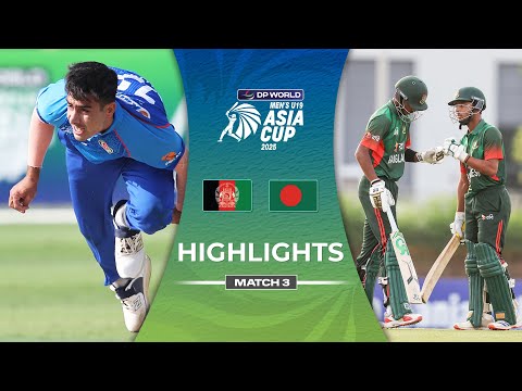Match 3 | Afghanistan U19 vs Bangladesh U19 | Highlights | DP World Men's U19 Asia Cup  2025
