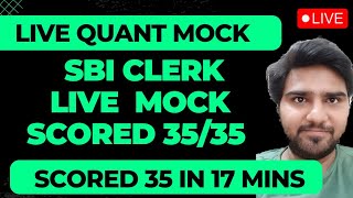 SBI CLERK LIVE MOCK | SCORED 35/35 #banking #sbiclerk