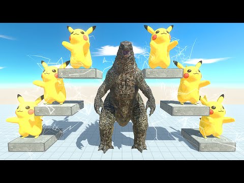 GODZILLA 2021 VS PIKACHU - Animal Revolt Battle Simulator