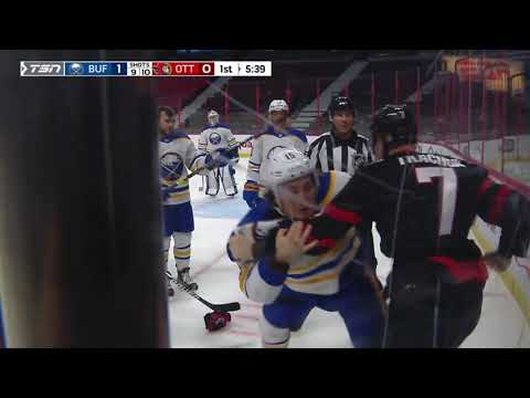 NHL Fight - Sabres @ Senators - Hayden vs Tkachuk - 18/01/2022