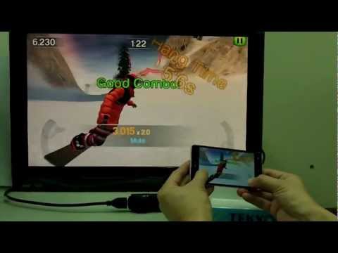 TEKXON Wi-Fi Display Dongle Miracast Mode (Skiing_Game)