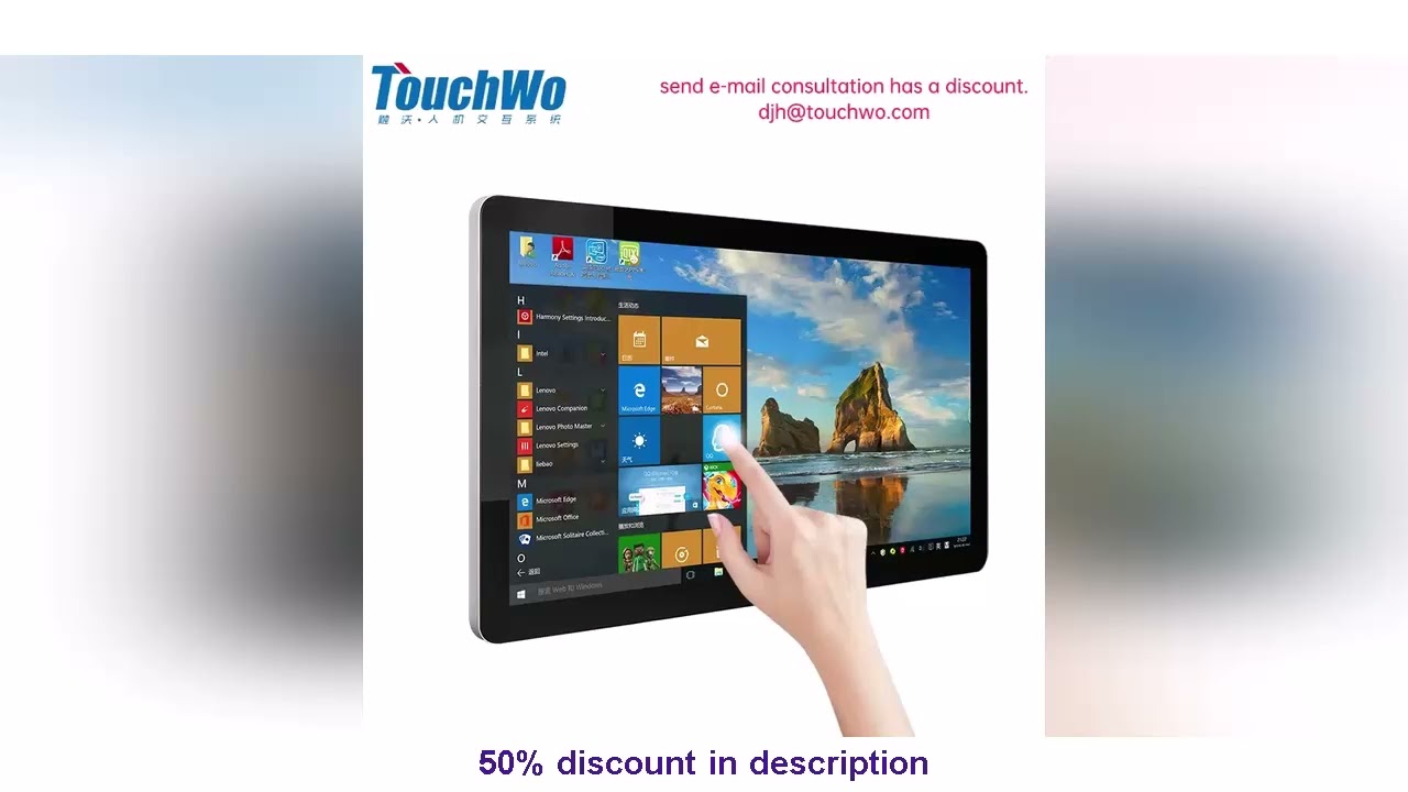 #TouchWo 21.5 23.8 27 Inch Touch Screen Monitor Pc Touchscreen Monitor Industrial Android Window