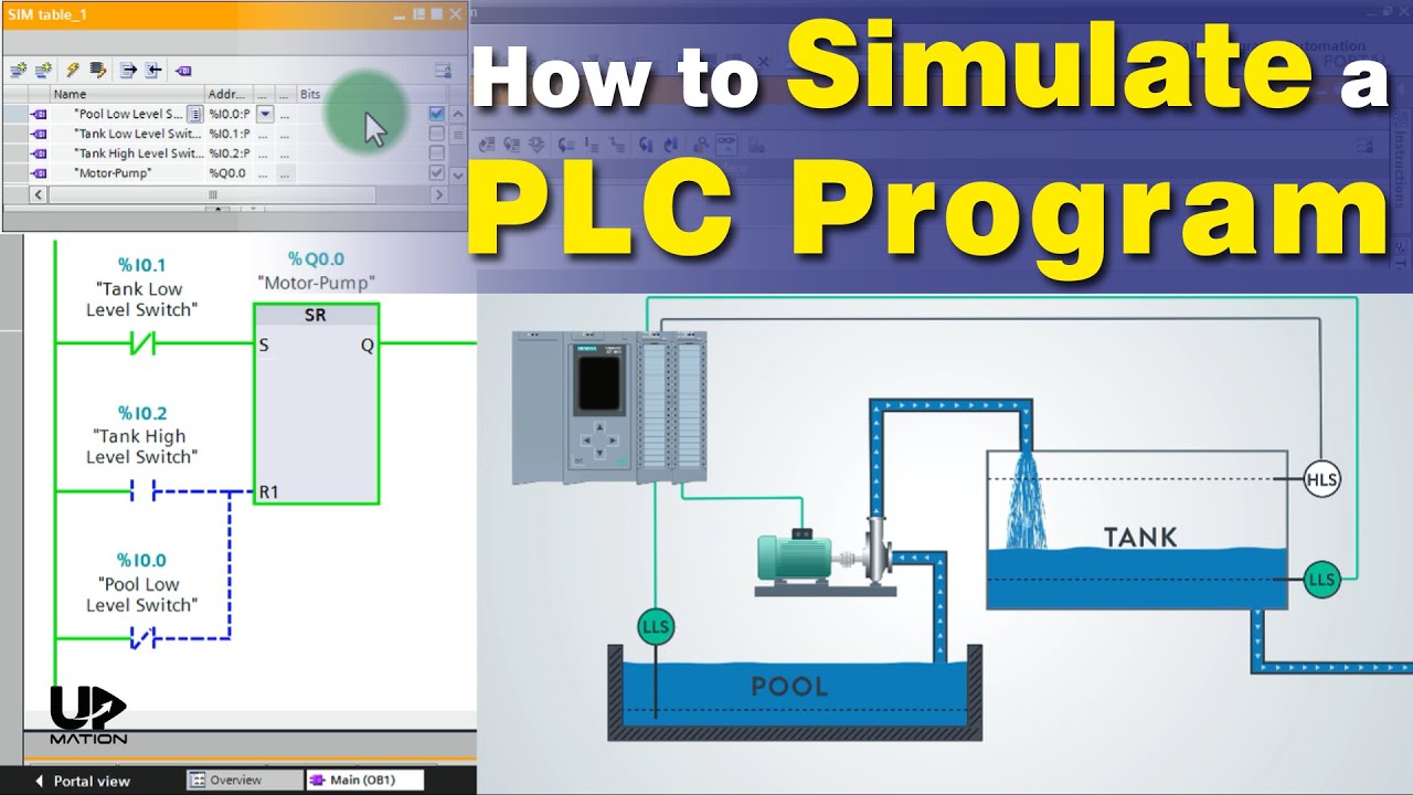 Siemens PLC Training: How to Simulate a PLC Program (Siemens PLCSIM Tutorial - V15)
