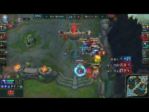 RNG vs TSM - Base Team Fight
