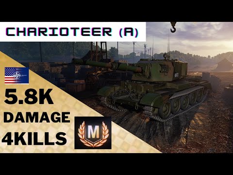 Wot console Charioteer A 5.8K Damage 4 Kills Mastery
