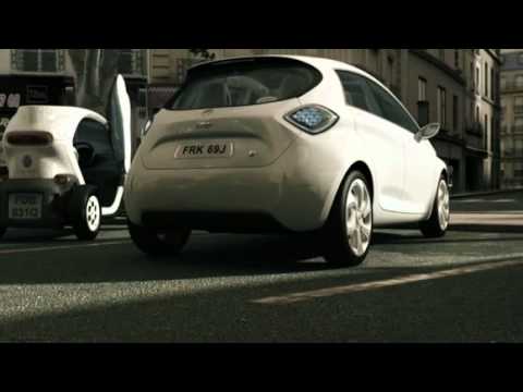 All electrics from Renault, animation with bees and birds