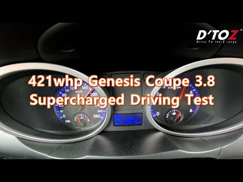 D'TOZ supercharged Genesis Coupe 3.8 test drive.