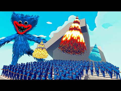 200x HUGGY WUGGY vs 4x EVERY GOD - Totally Accurate Battle Simulator TABS