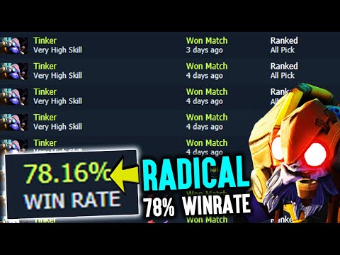 Radical Tinker Smurf With 78% WINRATE - The Ultimate Hands Of God Dota 2