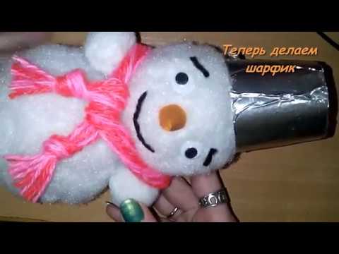 Снеговик из синтепона. МК