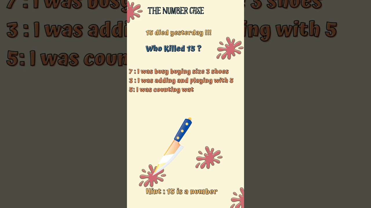 Can You Solve The Murder Mystery ?