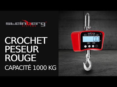 Vidéo - Crochet peseur rouge - 1 000 kg / 0,2 kg