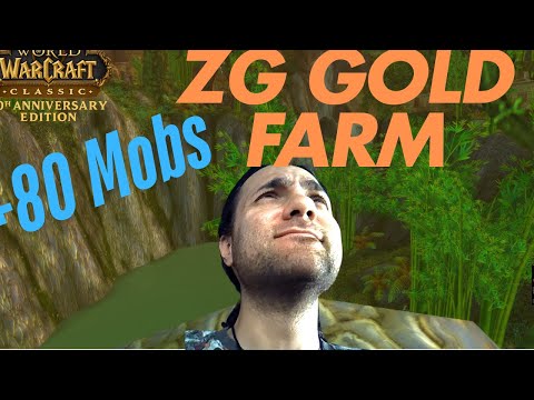 Wow Classic ZG (Zul'Gurub)AOE Gold Farm Guide  +15Min +80Mobs (Rep Farm) Big Pull+Best