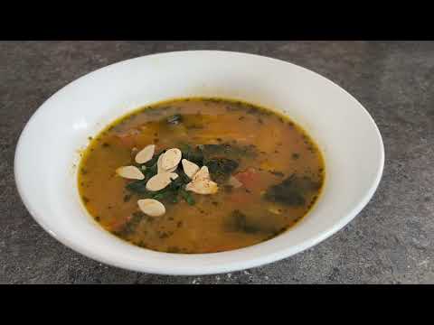 Pumpkin and Lentil Soup.