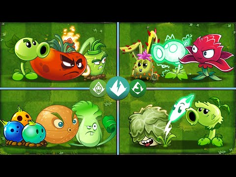 Random 4 Team Plants Appease + Electric + Enforce - Who Will Win? - PvZ 2 Team Plants Battlez