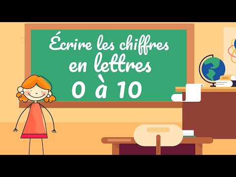 Écrire les chiffres en lettres de 0 à 10