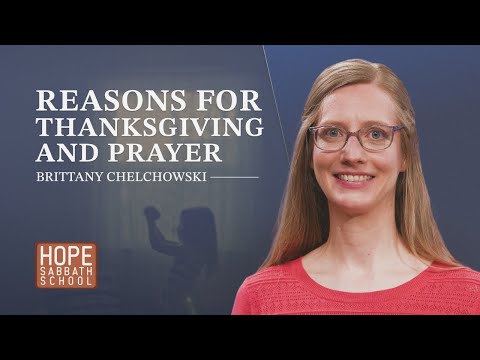 Lesson 2: Reasons for Thanksgiving and Prayer