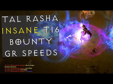 Tal Rasha - the most FUN & LAZY T16 & Bounty Build Diablo 3 - Also Crushes GR Speeds Wizard Guide