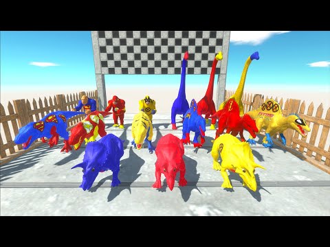 Team Superheroes Dinosaurs Speed Race Championship Dc Marvel Animal Revolt Battle Simulator JWE 2