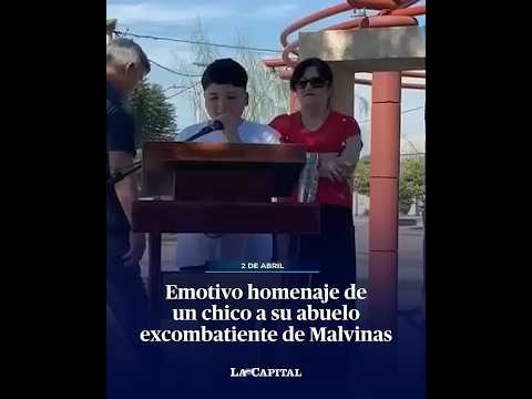 UN NIÑO RINDE HOMENAJE A SU ABUELO EX VETERANO DE MALVINAS 😭