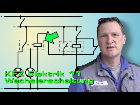 KFZ Elektik 11 - Wechsler Relais - Wechslerschaltung mit 2 Relais