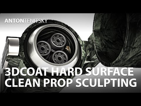 Photo - 3DCoat Hard Surface Clean Prop Sculpting | Mapangidwe a mafakitale - 3DCoat