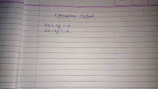 Elimination method ll solving pair of linear equations ll easy way ll short cut