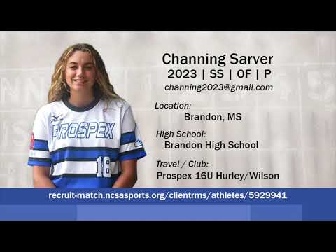2023 Channing Sarver - Pitching Softball Skills & Recruiting Video