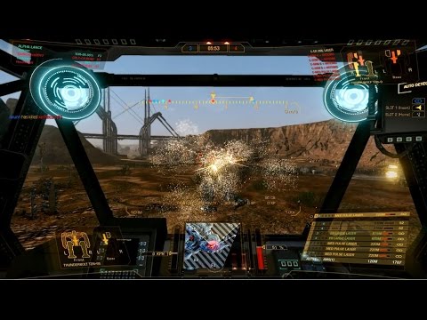 MWO Thunderbolt TDR-9S 2 Kills 943 Dmg Canyon