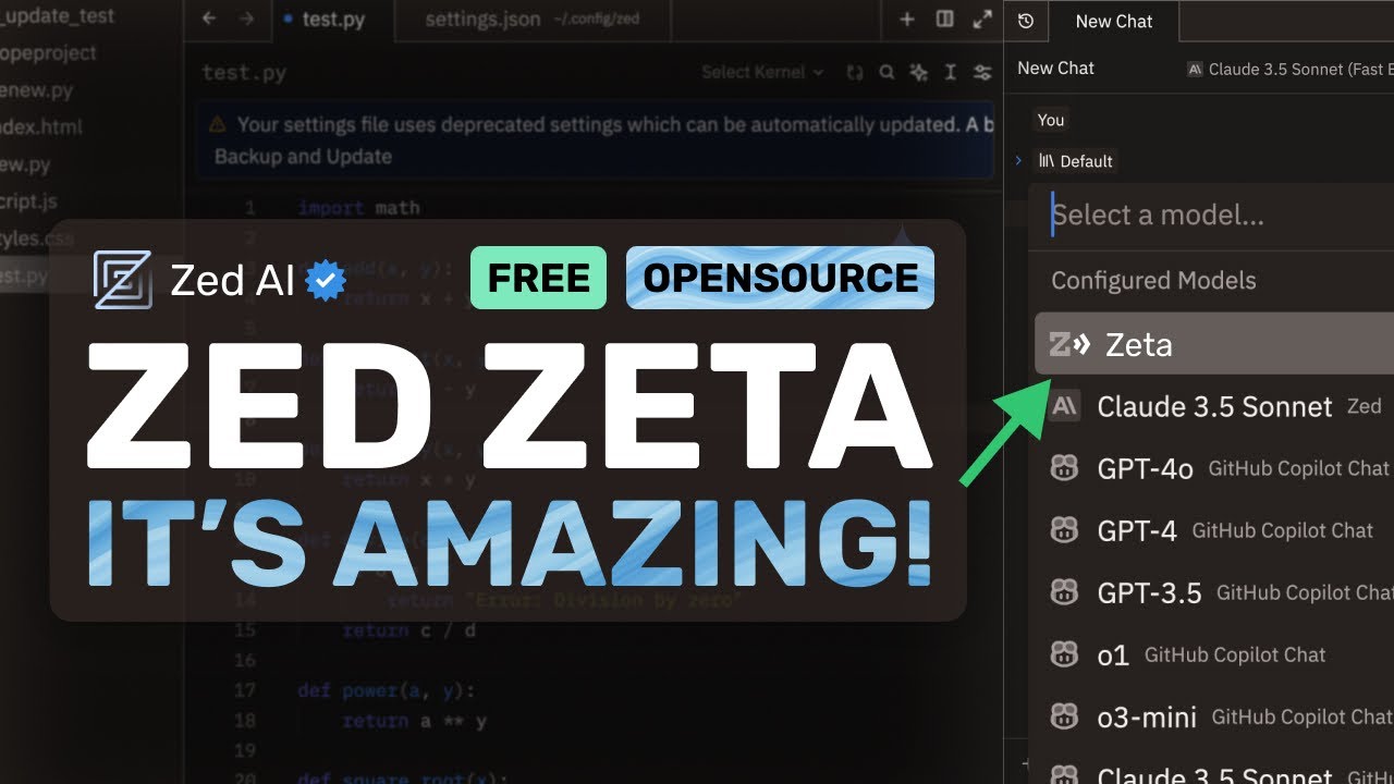 Zed's Zeta: This NEW Open Coding Model in ZED's AI Editor IS AMAZING!