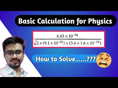 How to solve numerical, basic Calculation for Physics
