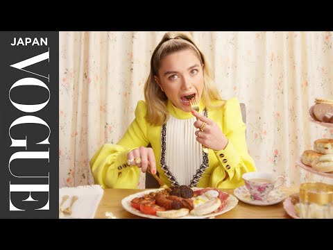 フローレンス・ピュー、イギリスの伝統料理11品を実食！| vogue japan (フローレンス・ピュー、イギリスの伝統料理11品を実食！| VOGUE JAPAN)