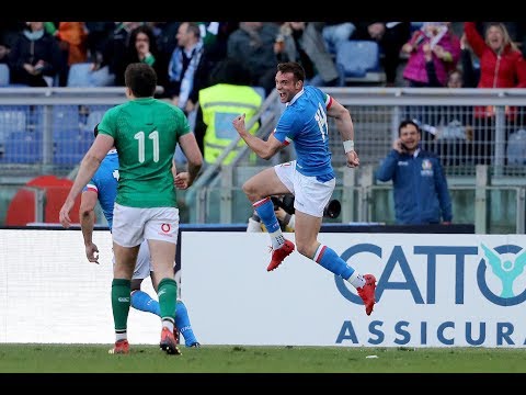 Padovani scores after Hayward slices through the Irish defence! | Guinness Six Nations