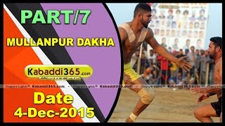 (1) Mullanpur Dakha (Ludhiana) Kabaddi Tournament 4 Dec 2015