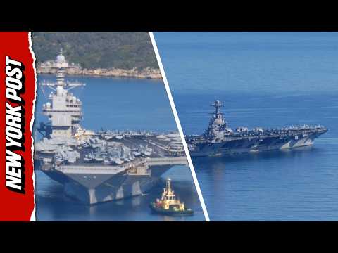 World's Biggest Warship, USS Gerald R Ford, Leaves Crete – as US Builds up Forces in Middle East